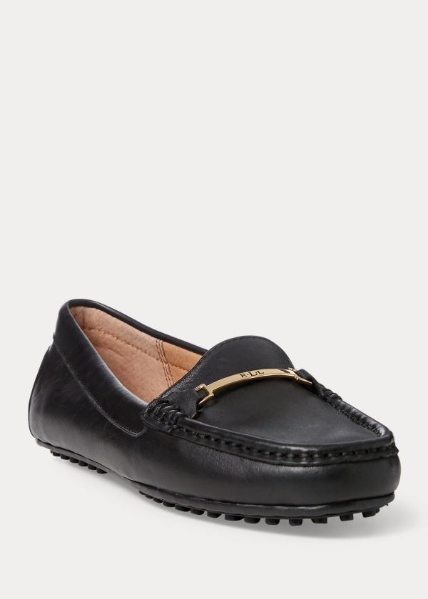 Mocasines Ralph Lauren Mujer Negros - Briony Leather - IHVGE8153